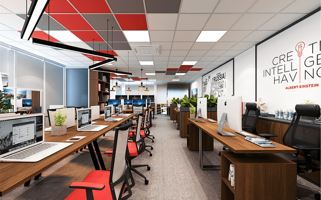 thiết kế chiếu sáng cho văn phòng-1